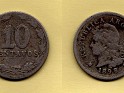 10 Centavos Argentina 1898 KM# 35
